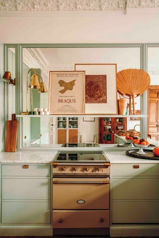 Paris home sezane kitchen stove lacanche