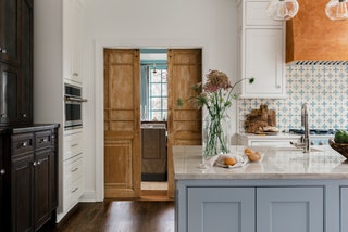 The integration of all manner of antiques and vintage is encouraged in the making of a French country kitchen but...