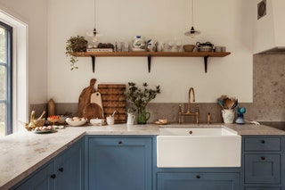 A farmhouse sink with its generous depth and bold apron is a French country kitchen musthave. Originally designed for...