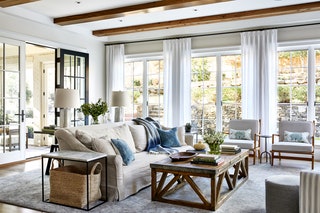 Take a cue from Winn Design  Build in McLean Virginia and make over a dated sofa using a slipcover which reflects the...